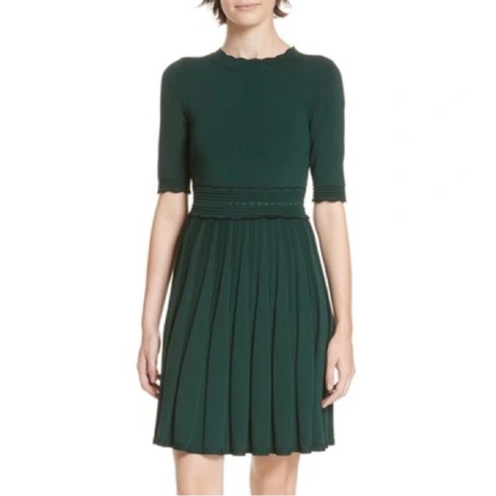 Ted Baker London Dorlean Scallop Trim Skater Dress Sz 3 (M)